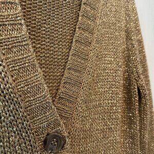 J.Crew Metallic Gold Cardigan